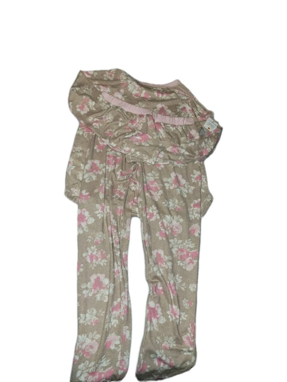 Cuddl Duds® Jogger Lounge Set Pink flower Print Size Small